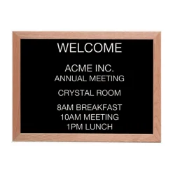 Open Faced Oak Wood Frame Letter Board 24