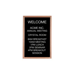 Open Faced Oak Wood Frame Letter Board 36