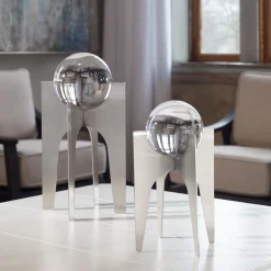 Orb Sculptures, Set of Two