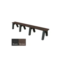 Outdoor Recycled Plastic Flat Economy Bench 8'