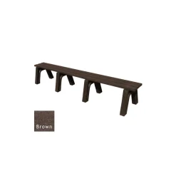 Outdoor Recycled Plastic Flat Economy Bench 8'
