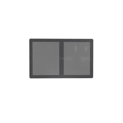 Ovation 2 Door Enclosed Fabric Bulletin Board 36