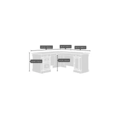 Palladia L-Shaped Desk with File