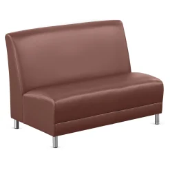 Parkside Armless Loveseat in Faux Leather - 44"W