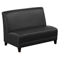 Parkside Armless Loveseat in Faux Leather - 44"W