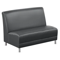Parkside Armless Loveseat in Faux Leather - 44