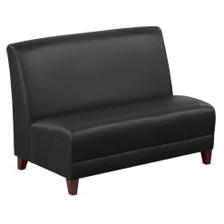 Parkside Armless Loveseat in Faux Leather - 44