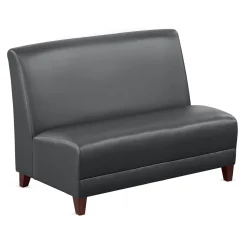 Parkside Armless Loveseat in Faux Leather - 44