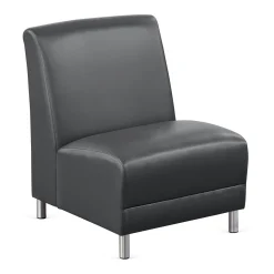 Parkside Armless Oversized Guest Chair in Faux Leather - 25