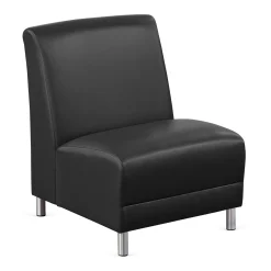 Parkside Armless Oversized Guest Chair in Faux Leather - 25