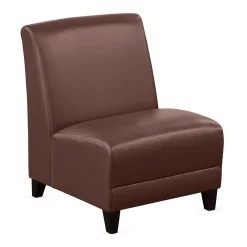 Parkside Armless Oversized Guest Chair in Faux Leather - 25