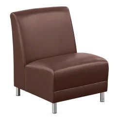 Parkside Armless Oversized Guest Chair in Faux Leather - 25