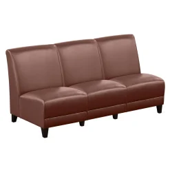 Parkside Armless Three Seat Sofa in Faux Leather - 64.5