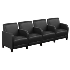 Parkside Four Seater with Center Arm in Faux Leather - 99.5