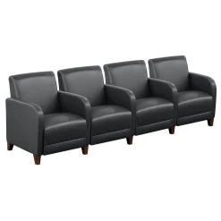 Parkside Four Seater with Center Arm in Faux Leather - 99.5