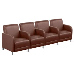 Parkside Four Seater with Center Arm in Faux Leather - 99.5