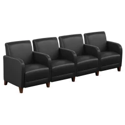 Parkside Four Seater with Center Arm in Faux Leather - 99.5