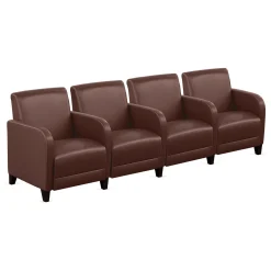 Parkside Four Seater with Center Arm in Faux Leather - 99.5