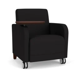 Parkside Guest Chair with Swivel Tablet and Casters in Standard Upholstery