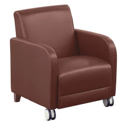 Parkside Guest Chair with Casters in Faux Leather - 27
