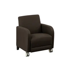 Parkside Guest Chair with Casters in Faux Leather - 27