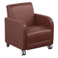 Parkside Guest Chair with Casters in Faux Leather - 27