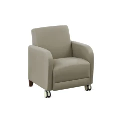 Parkside Guest Chair with Casters in Polyurethane or Fabric - 27