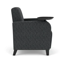 Parkside Guest Chair with Swivel Tablet in Designer Upholstery