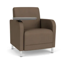 Parkside Guest Chair with Swivel Tablet in Designer Upholstery