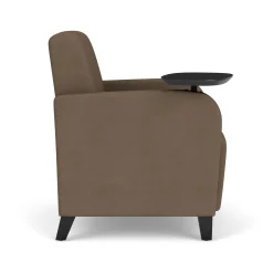Parkside Guest Chair with Swivel Tablet in Designer Upholstery