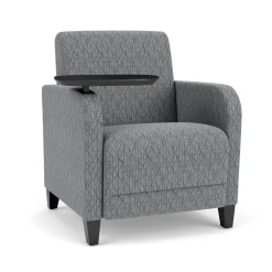 Parkside Guest Chair with Swivel Tablet in Designer Upholstery