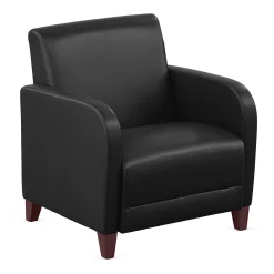 Parkside Oversized Guest Chair in Faux Leather - 31"W
