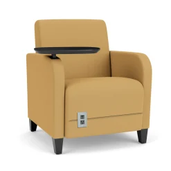 Parkside Powered Guest Chair with Swivel Tablet in Standard Upholstery