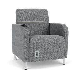 Parkside Powered Guest Chair with Swivel Tablet in Designer Upholstery