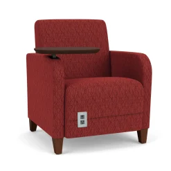 Parkside Powered Guest Chair with Swivel Tablet in Designer Upholstery