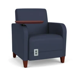 Parkside Powered Guest Chair with Swivel Tablet in Designer Upholstery