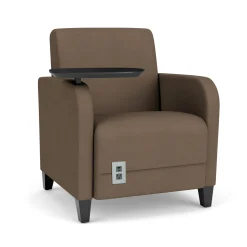 Parkside Powered Guest Chair with Swivel Tablet in Designer Upholstery