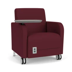 Parkside Powered Guest Chair with Tablet and Casters in Standard Upholstery
