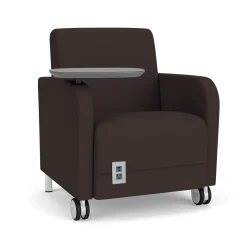 Parkside Powered Guest Chair with Tablet and Casters in Standard Upholstery