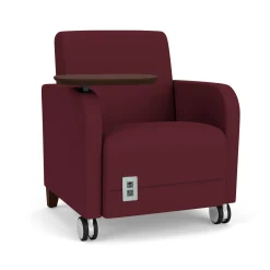 Parkside Powered Guest Chair with Tablet and Casters in Standard Upholstery