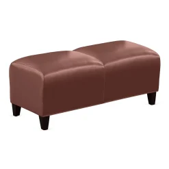 Parkside Two Seat Bench in Faux Leather - 43