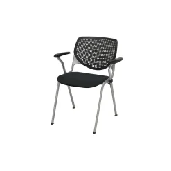 Perforated Poly Back and Upholstered Seat Stack Chair - 400 lb. Capacity