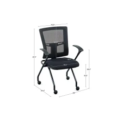 Perspective Mesh-Back Nesting Chair