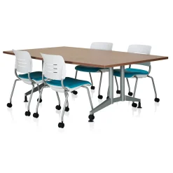 Pirouette Double Chevron Mobile Table - 60