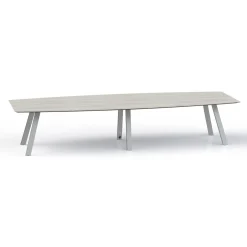 Plateaux Boat Shaped Conference Table with Knife Edge - 144W x 48D
