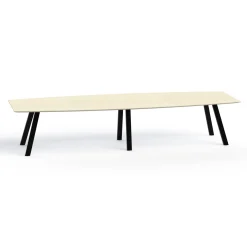 Plateaux Boat Shaped Conference Table with Knife Edge - 144W x 48D