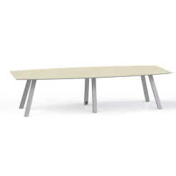 Plateaux Boat Shaped Conference Table with Knife Edge - 120W x 48D