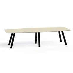 Plateaux Boat Shaped Conference Table with Knife Edge - 120W x 48D