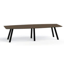 Plateaux Boat Shaped Conference Table with Knife Edge - 120W x 48D
