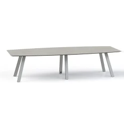 Plateaux Boat Shaped Conference Table with Knife Edge - 120W x 48D